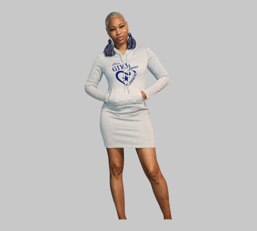 Cowboys Hoodie Dress – FanFair Clothing Company